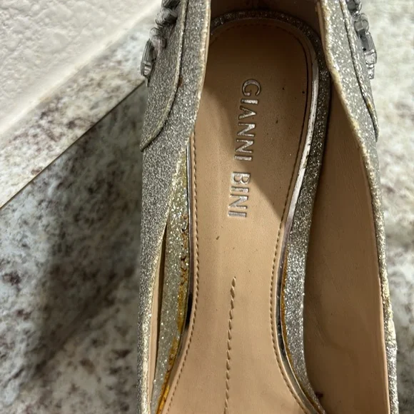 Gianni Bini Silver Embellished Heels - Picture 8 of 16